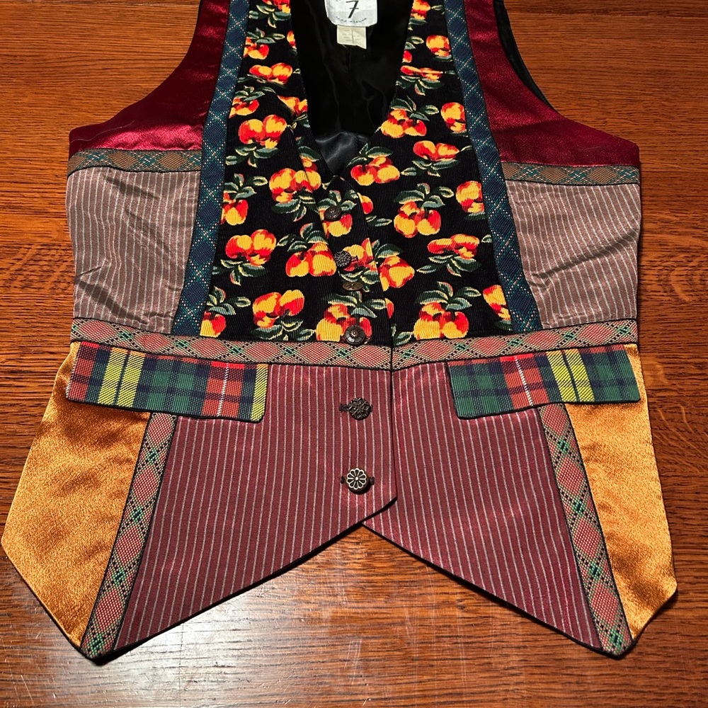 Todd Oldham Multicolor Patchwork Vest - image 2